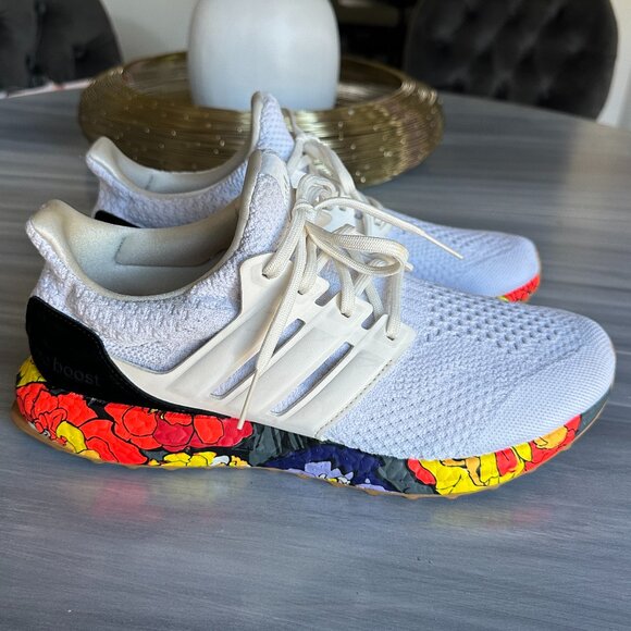 Adidas Ultraboost 5.0 DNA Low Womens Running Shoes White Floral Size 10 - Picture 1 of 10